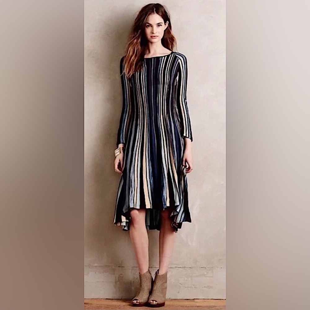 NWT Moth for Anthropologie | Women’s multi color striped sweater dress, XSP